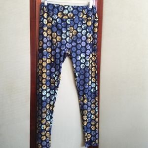 LuLaRoe TC Leggings Black Circle Print